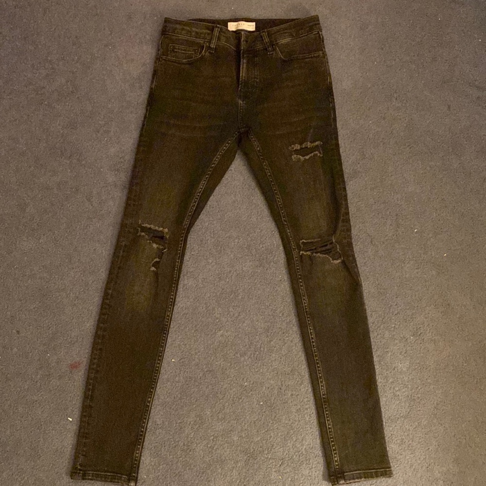 Topman Ripped Skinny Jeans
